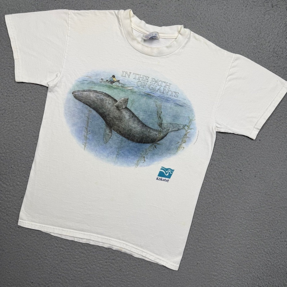 Kids Vintage Y2K In the Path of Giants‎ Whale Animal Nature T-shirt